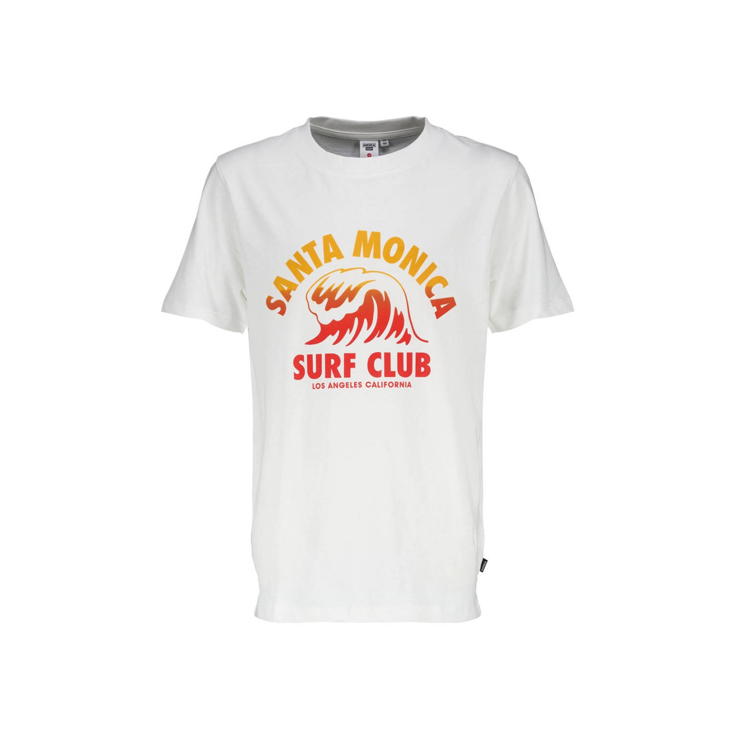 America Today T-shirt met printopdruk wit oranje rood Jongens Katoen Ronde hals 122 128