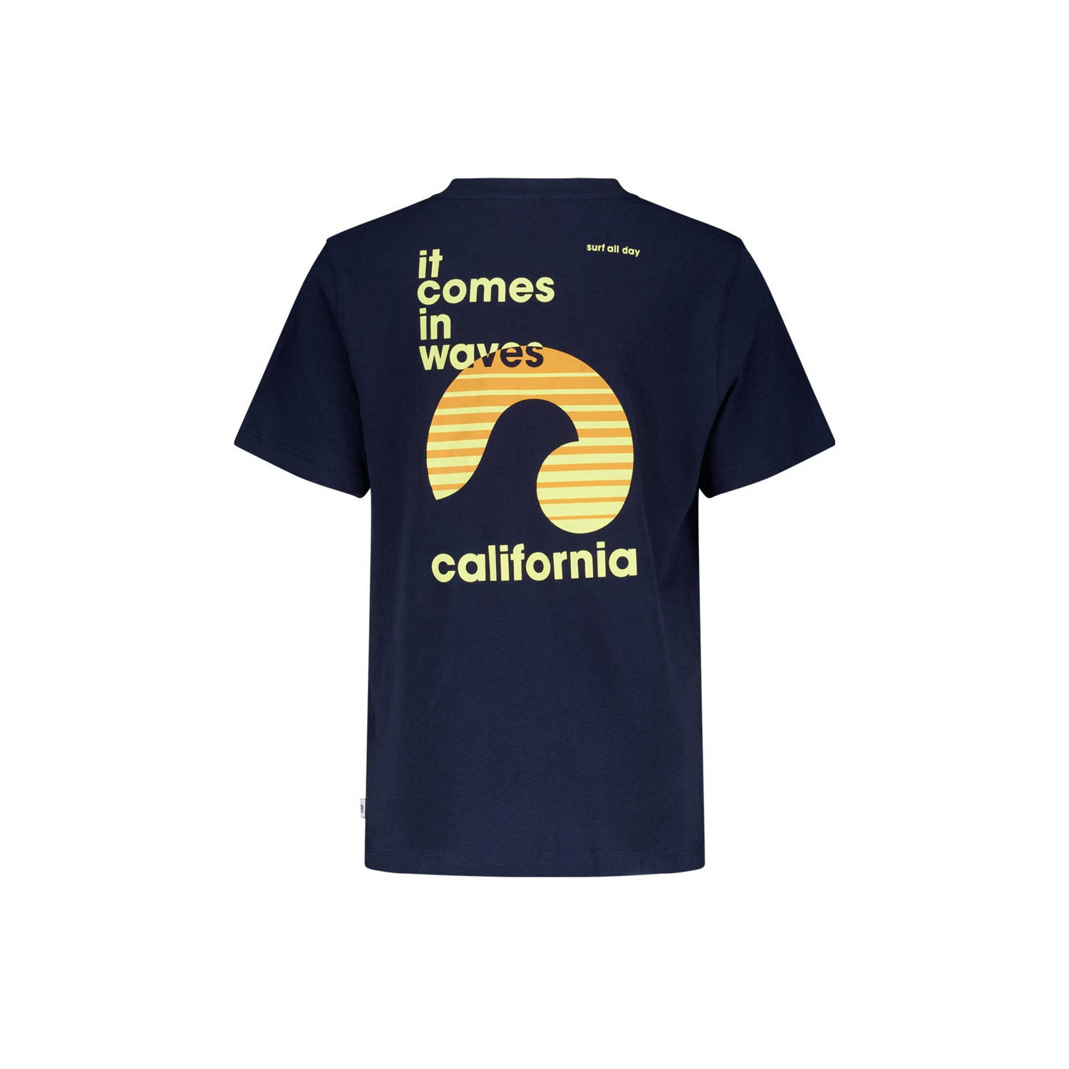 America Today T-shirt met backprint donkerblauw