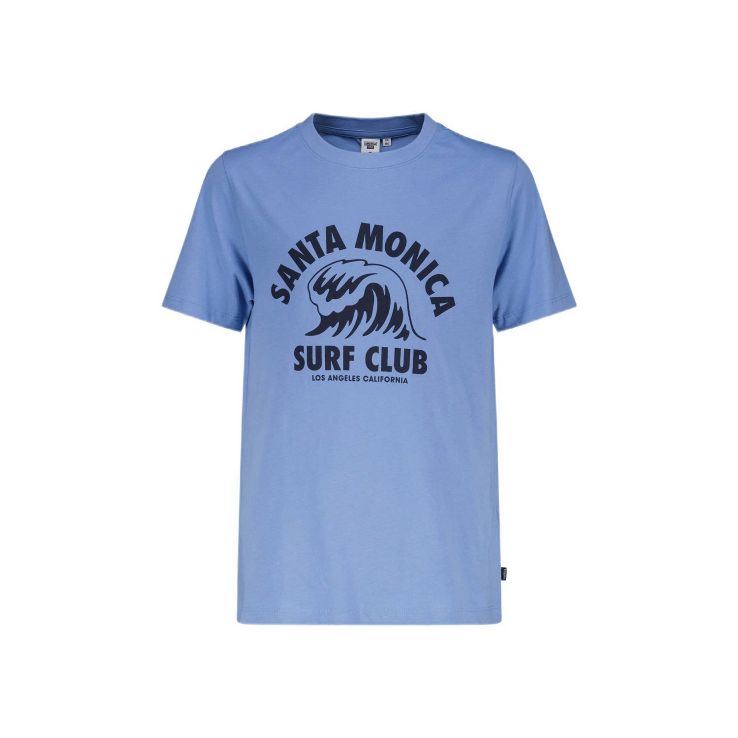 America Today T-shirt met printopdruk blauw zwart Jongens Katoen Ronde hals 122 128