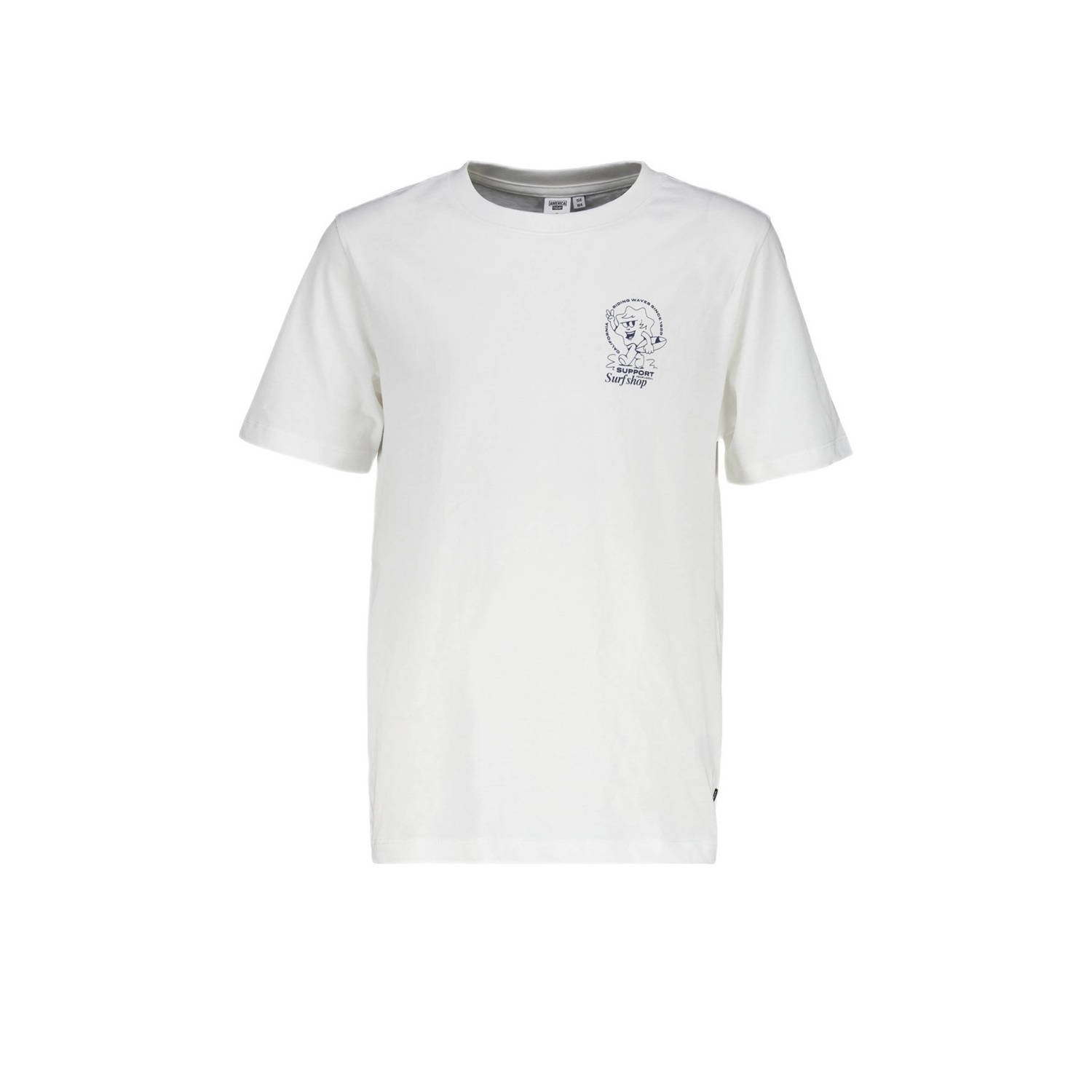 America Today T-shirt met backprint offwhite Wit Jongens Katoen Ronde hals 122 128