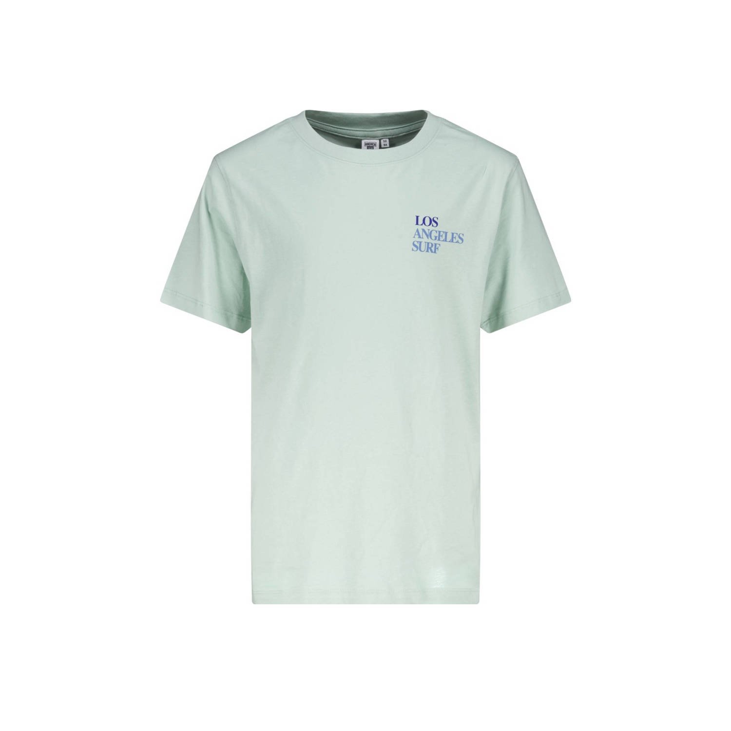 America Today T-shirt met backprint mintgroen Jongens Katoen Ronde hals 170 176