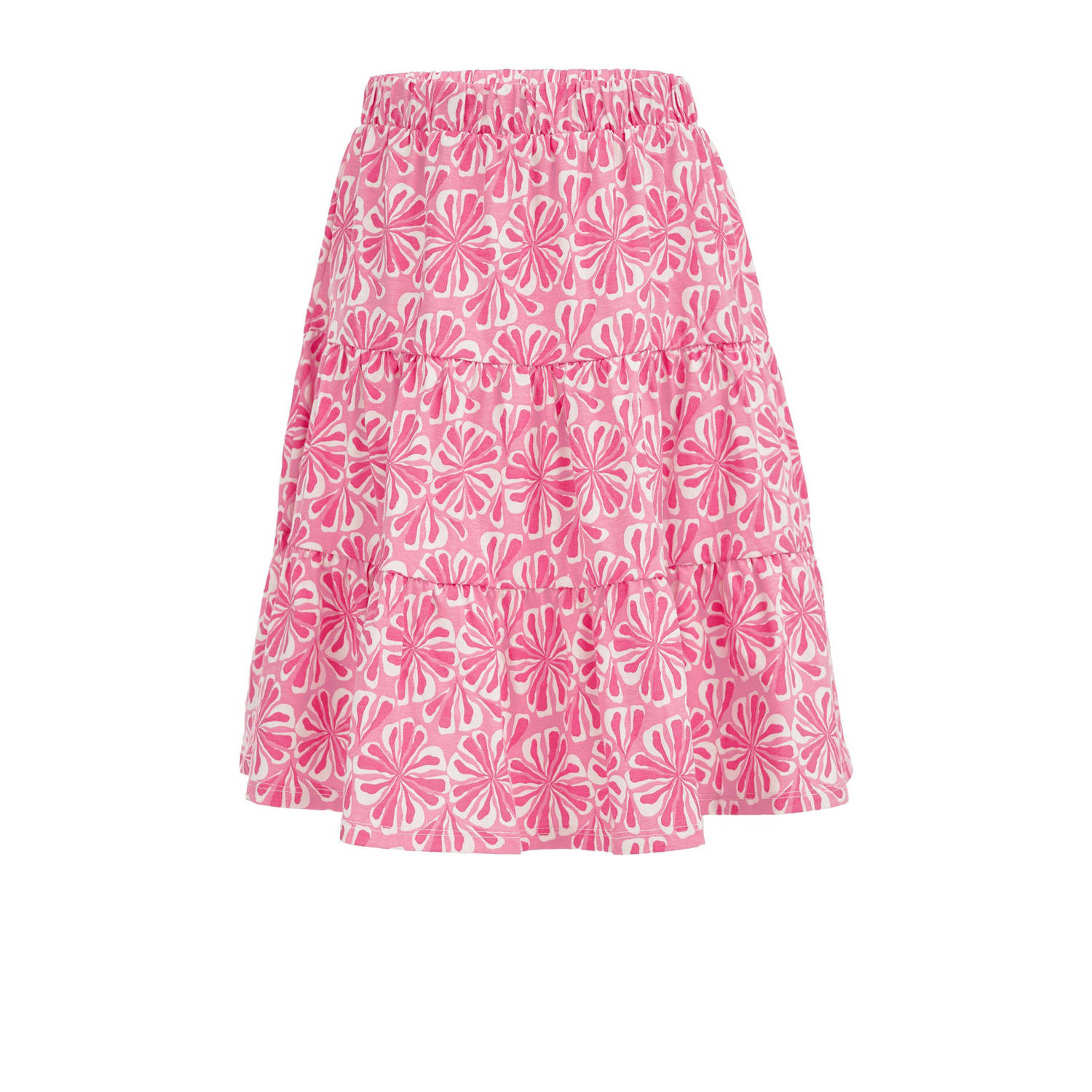 WE Fashion gebloemde rok roze wit Meisjes Katoen Bloemen 146 152