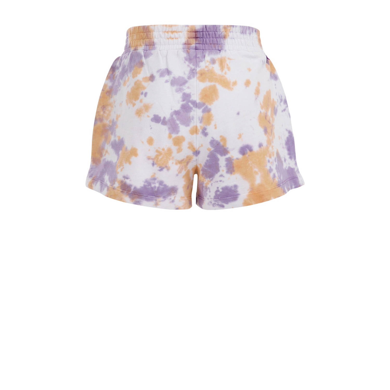 WE Fashion tie-dye sweatshort wit paars oranje