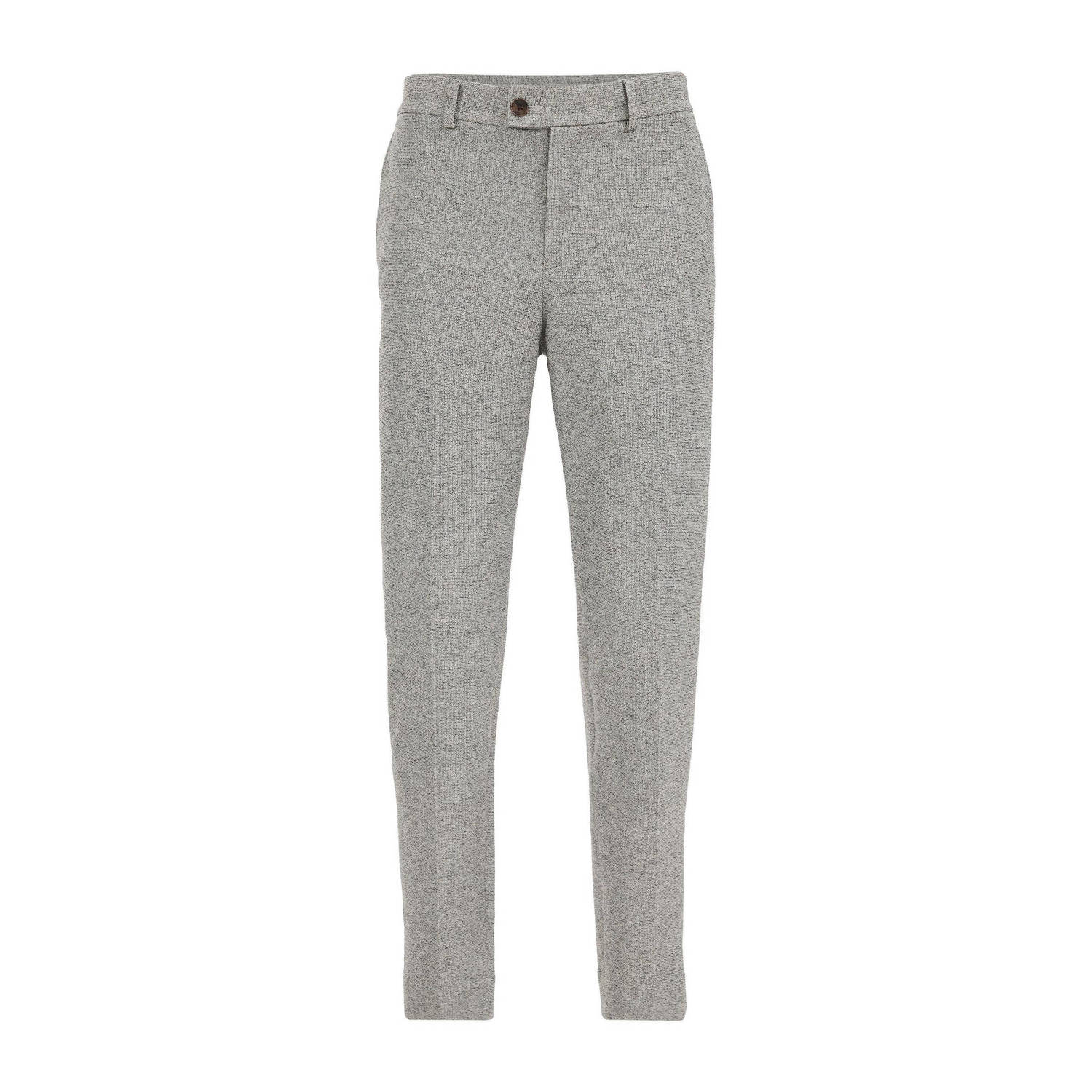 Van Gils slim fit pantalon grey melange