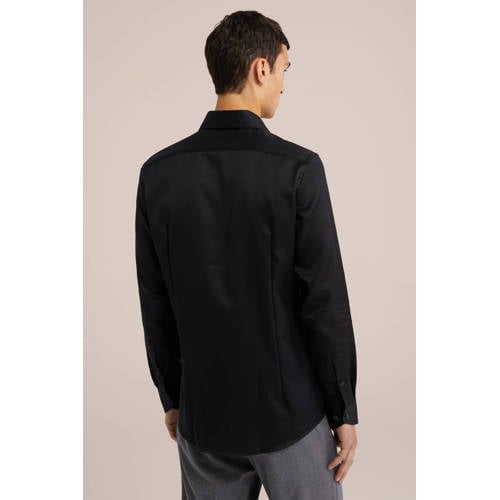 WE Fashion slim fit overhemd black afbeelding