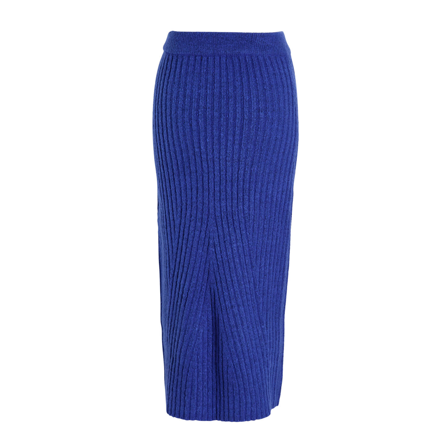 anytime rib gebreide rok blauw