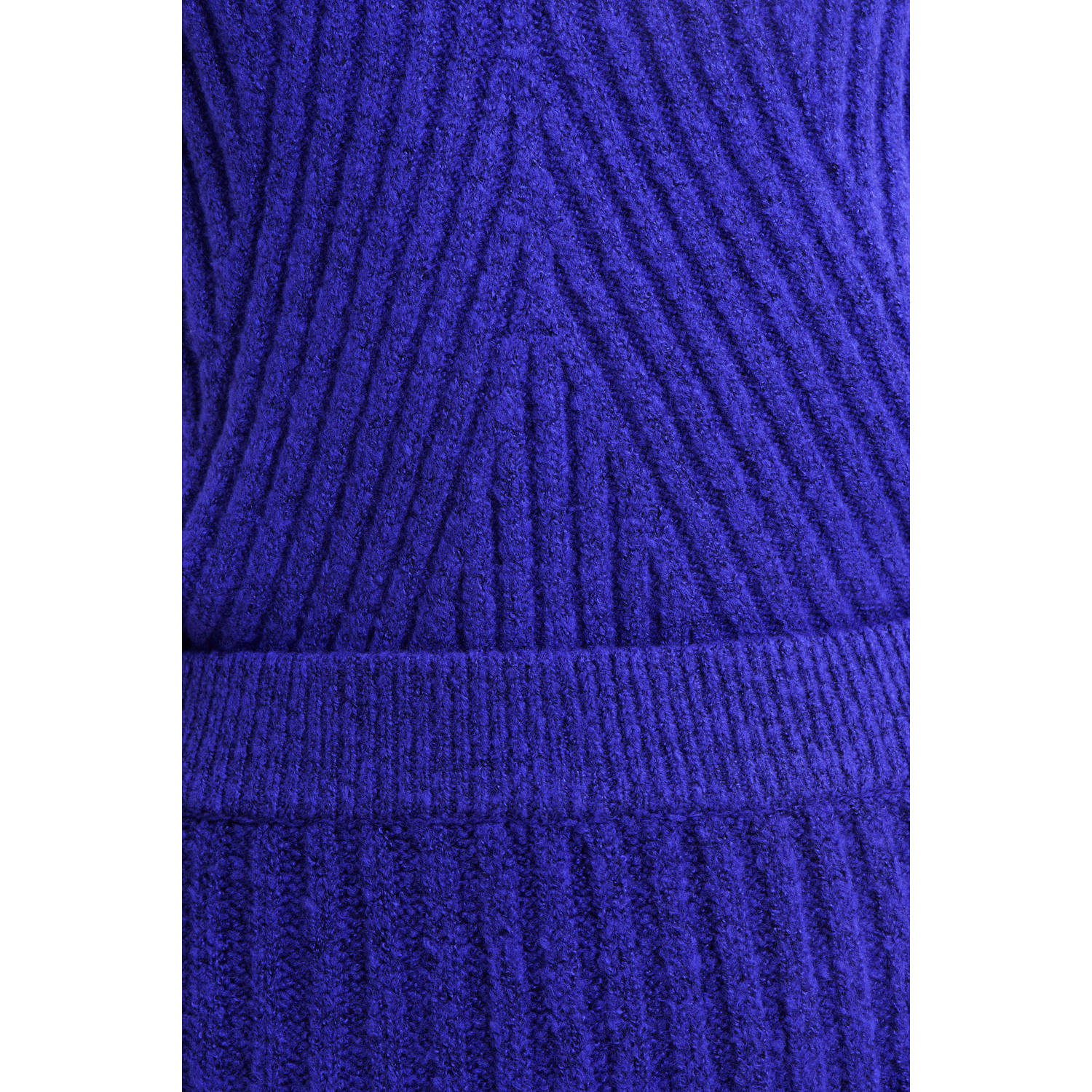anytime rib gebreide rok blauw