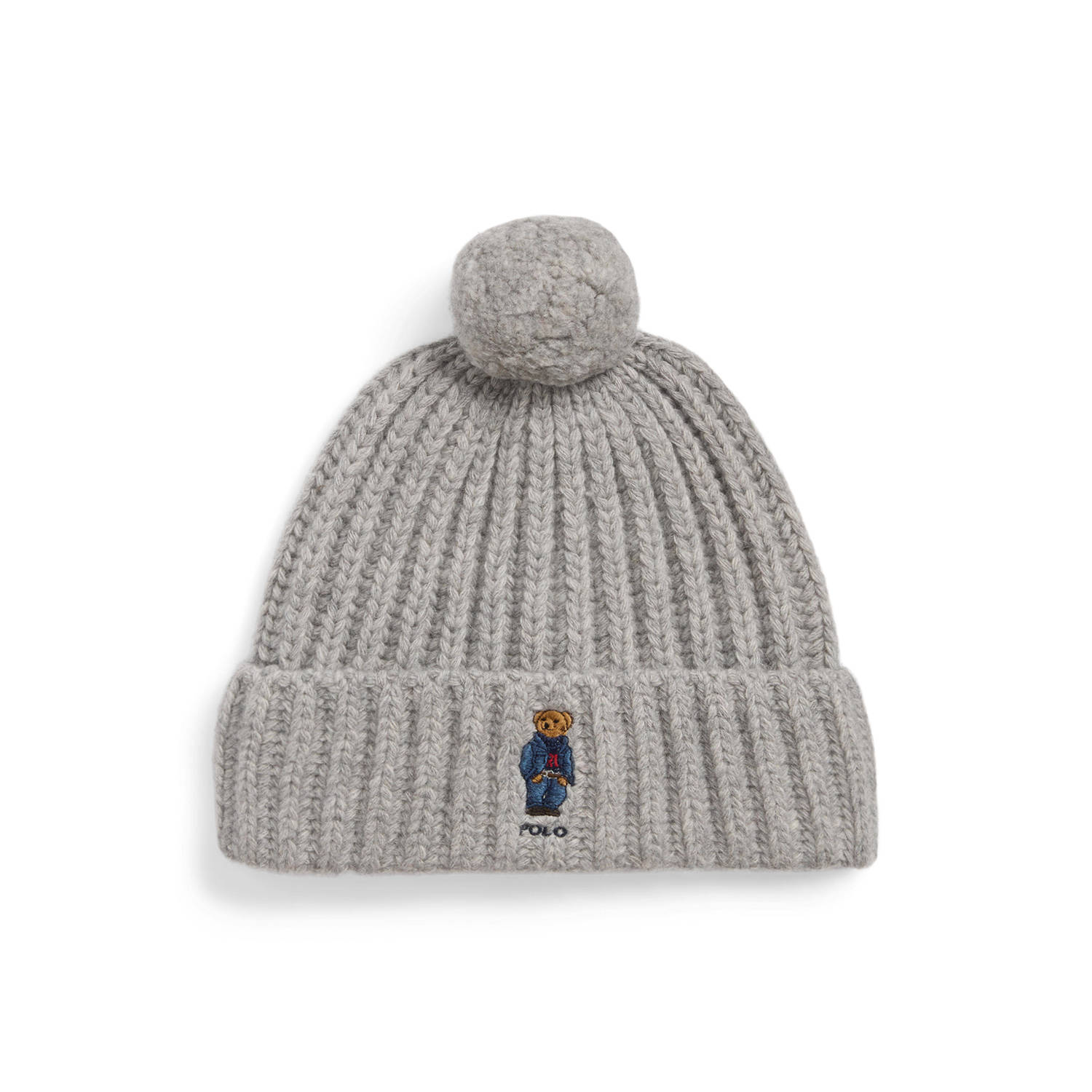 Ralph Lauren Polo Bear Beanie LUE GRÅ Gray Dames
