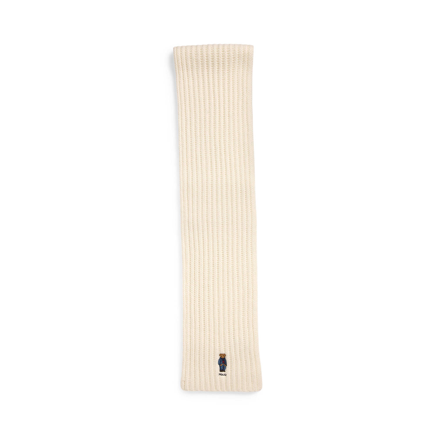 Polo Ralph Lauren Wollen sjaal met label- en motiefstitching model 'BEAR'