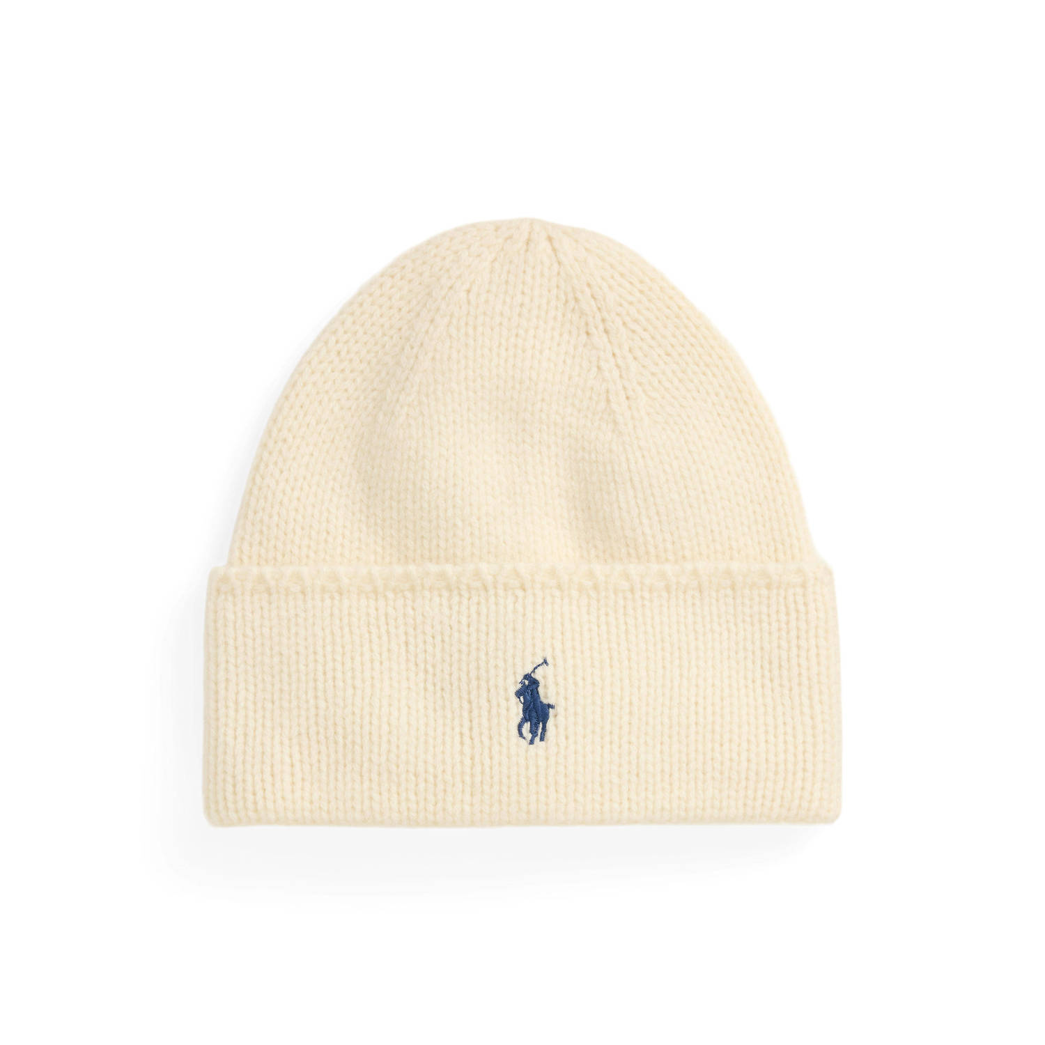 Ralph Lauren Iconic Pony Logo Beanie Hat Beige Dames