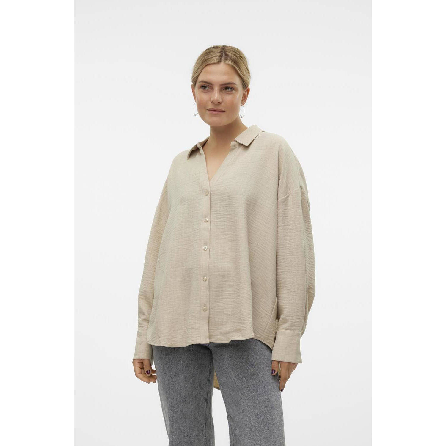 Vero Moda Blouse met lange mouwen VMMELANEY QUEENY LS SHIRT WVN NOOS
