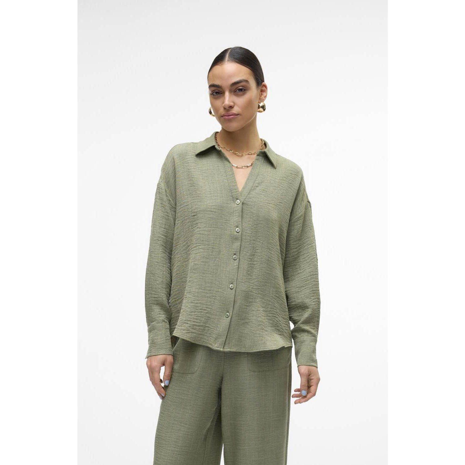 Vero Moda Blouse met lange mouwen VMMELANEY QUEENY LS SHIRT WVN NOOS