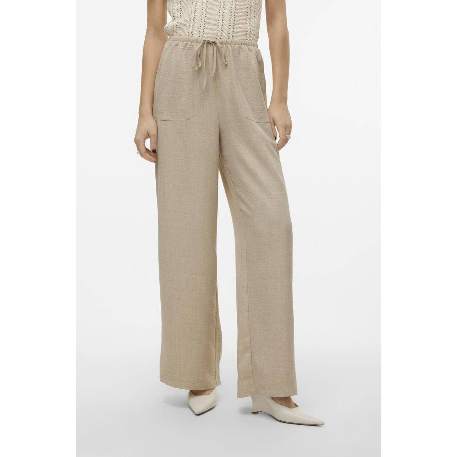 Vero Moda Comfortbroek VMMELANEY HW LOOSE PANT WVN GA NOOS
