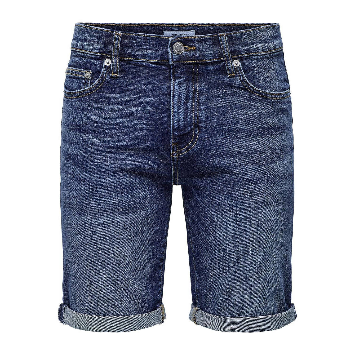 ONLY & SONS regular fit short ONSPLY dark blue denim