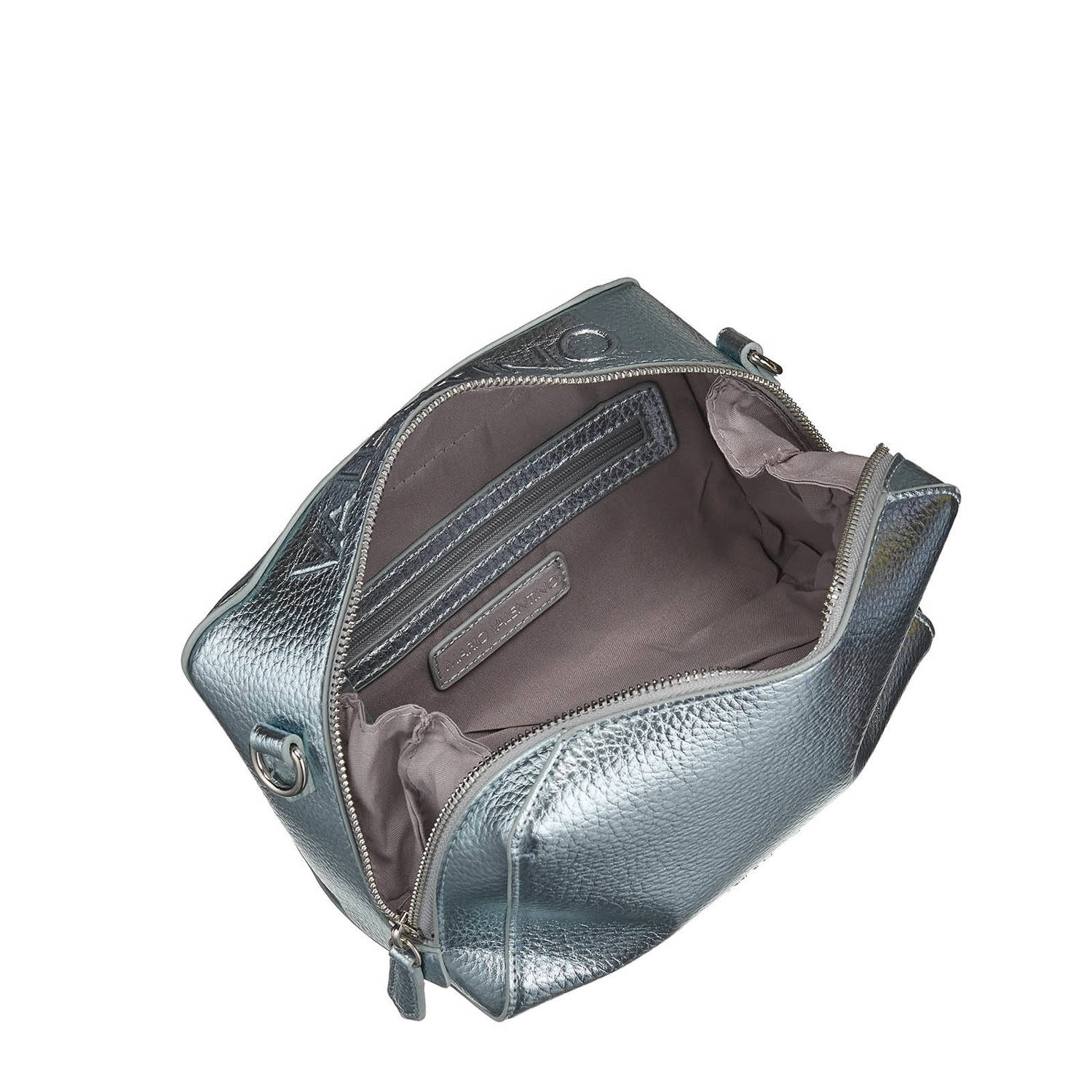 Valentino Bags metallic crossbody tas Pattie lichtblauw