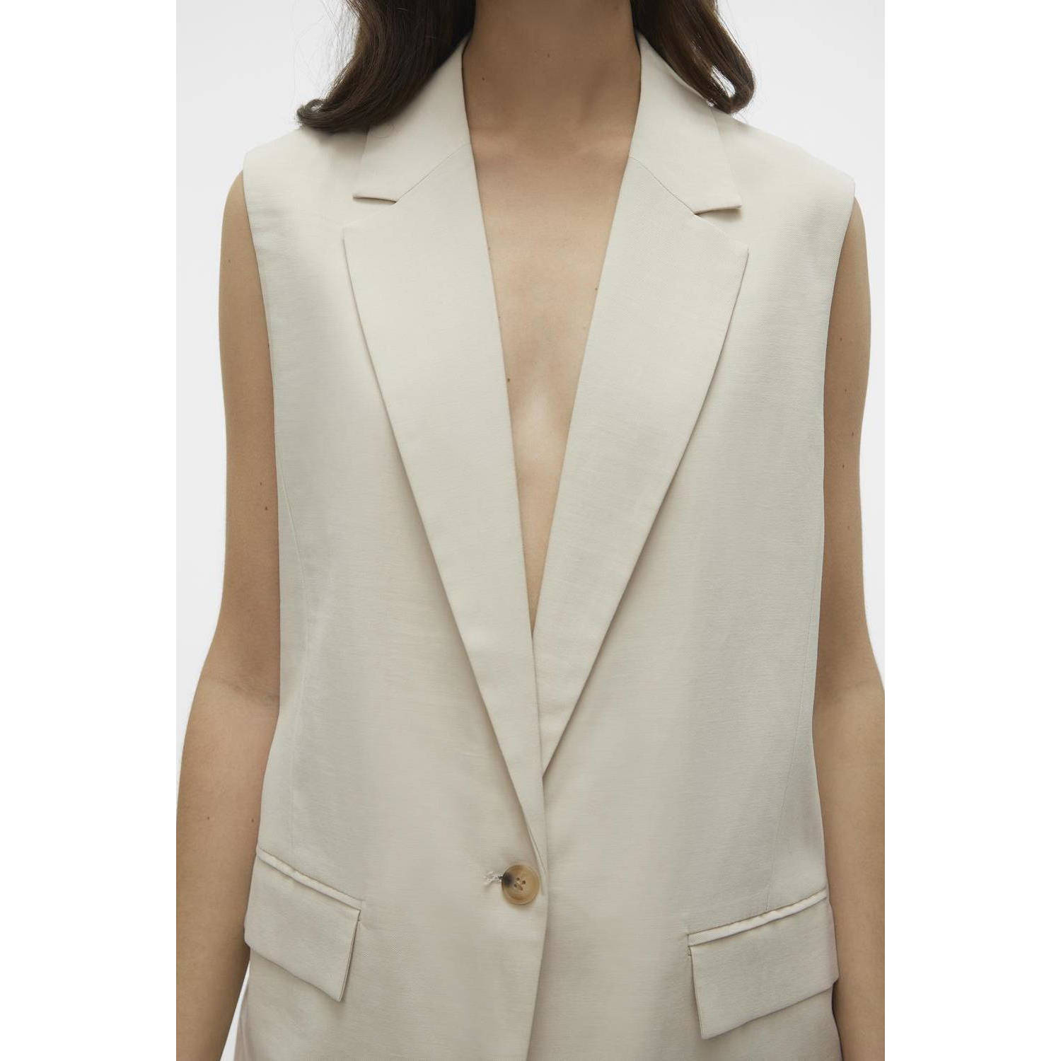 VERO MODA gilet VMCARMEN zand