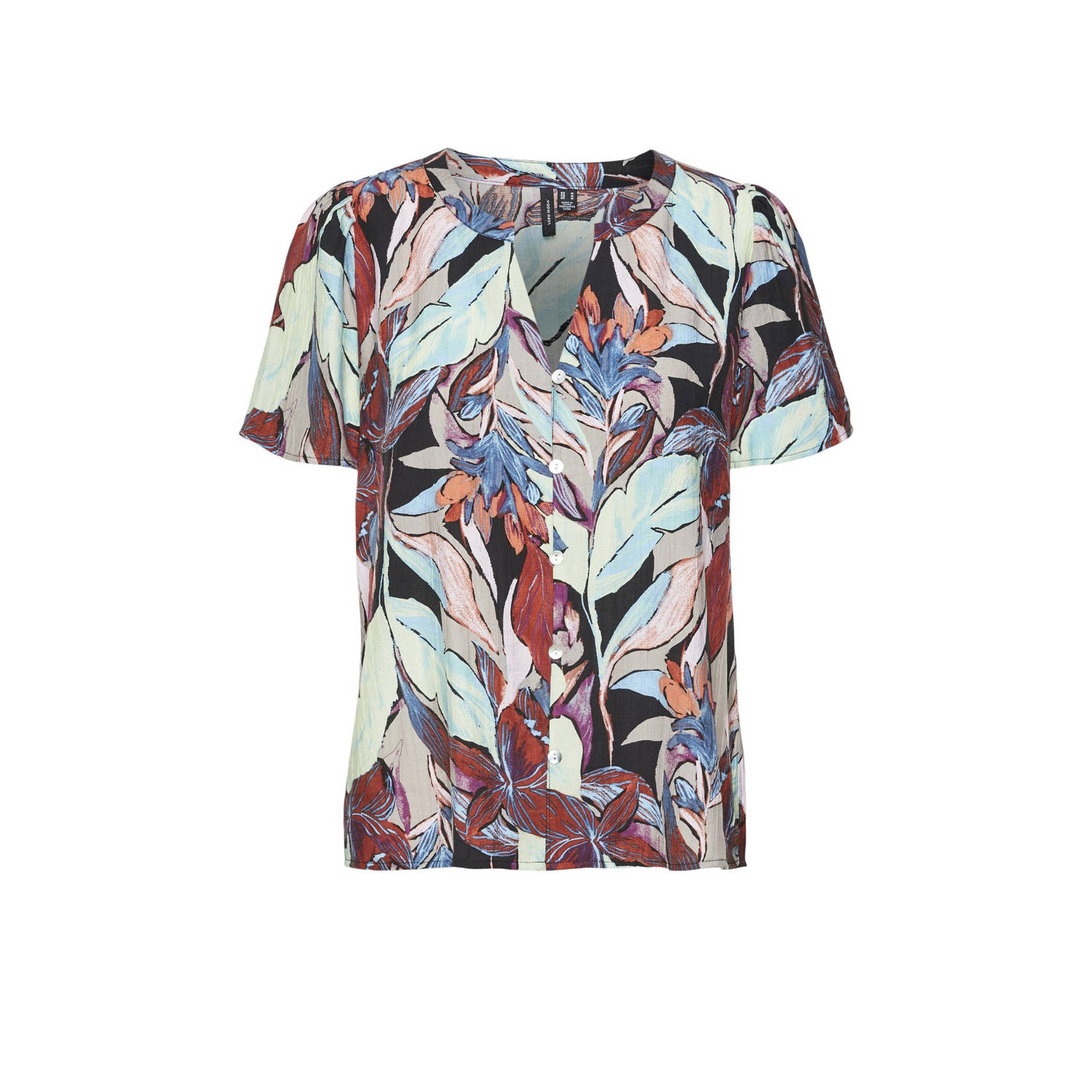 Vero Moda Palma Zwart Top | Freewear Zwart Multicolor Dames