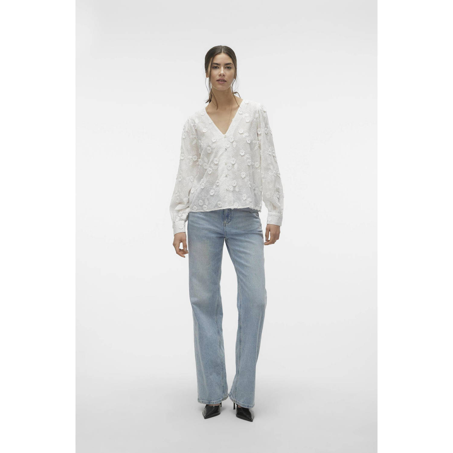 VERO MODA top VMPUNA ecru