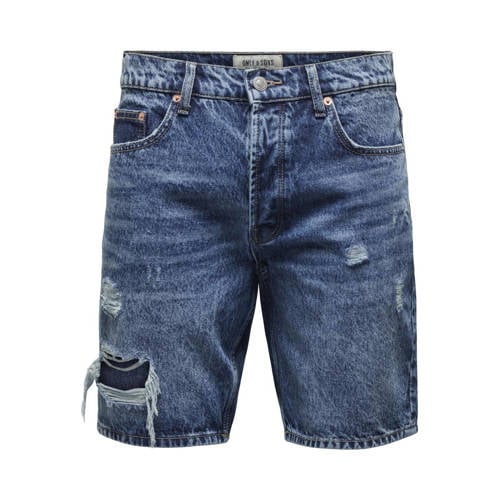 ONLY & SONS straight fit short ONSEDGE blauw