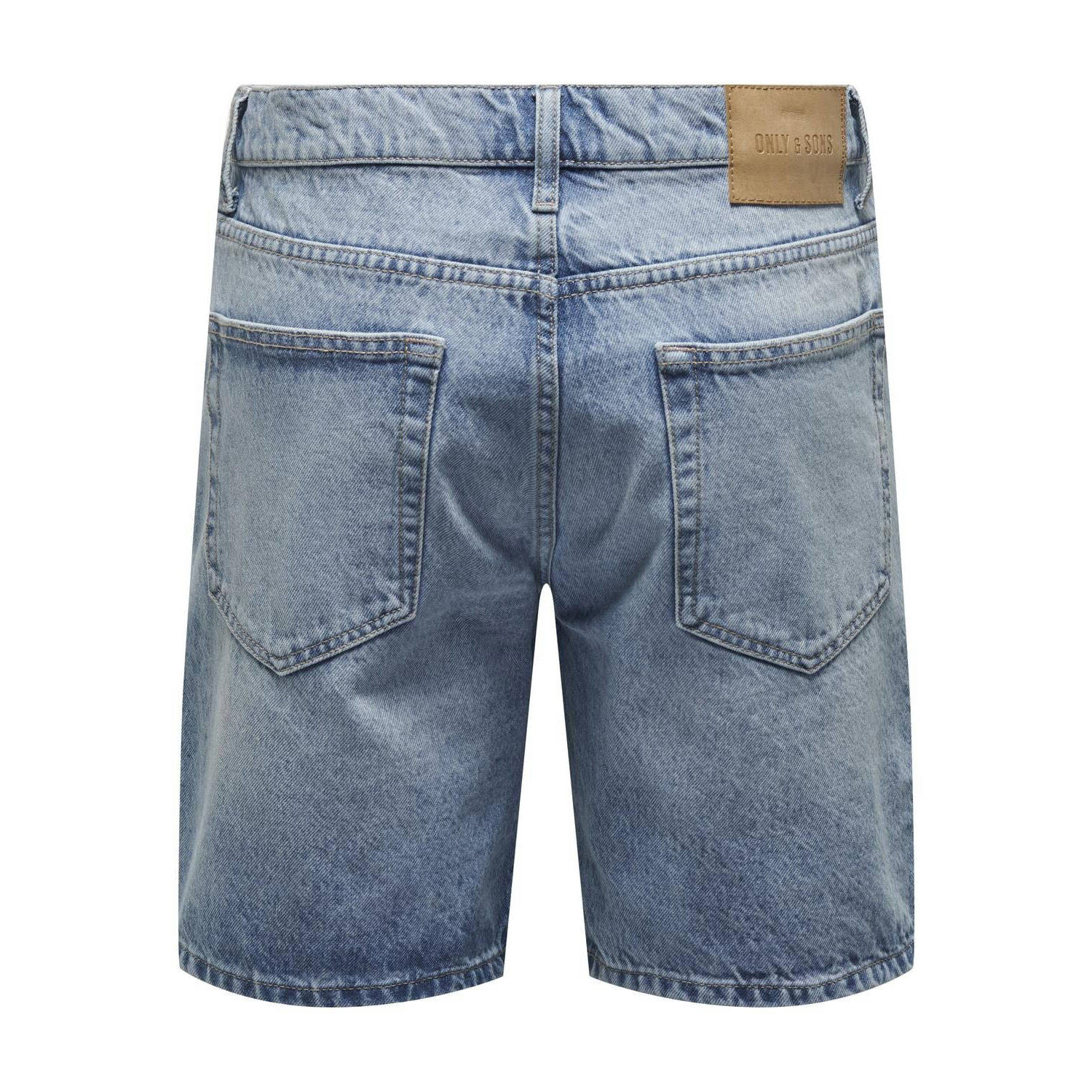 ONLY & SONS straight fit short ONSEDGE light blue denim