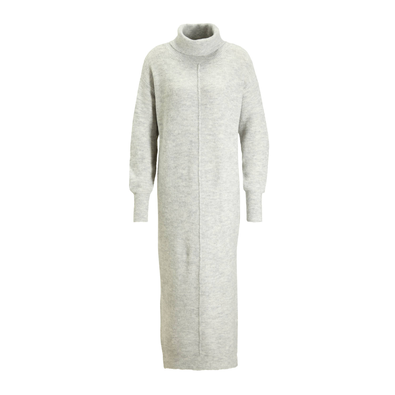 Zusss Gebreide Jurk met Wijde Mouwen Gray Dames
