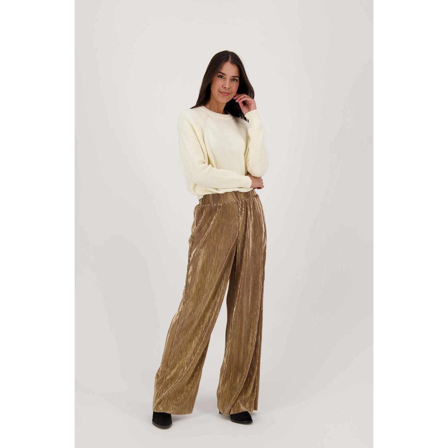 Zusss straight fit broek goud