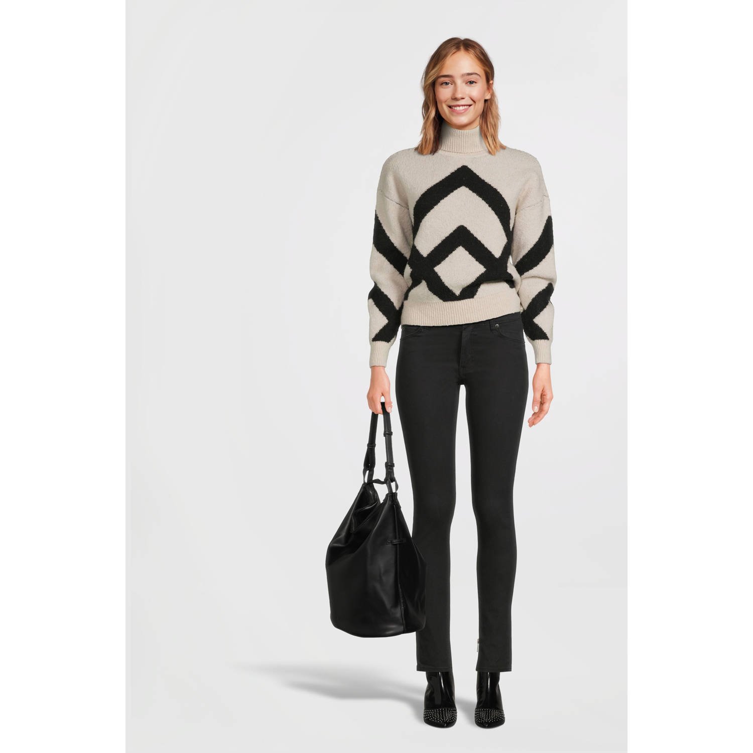 Hvisk Zwarte Zachte Structuur Schoudertas Black Dames