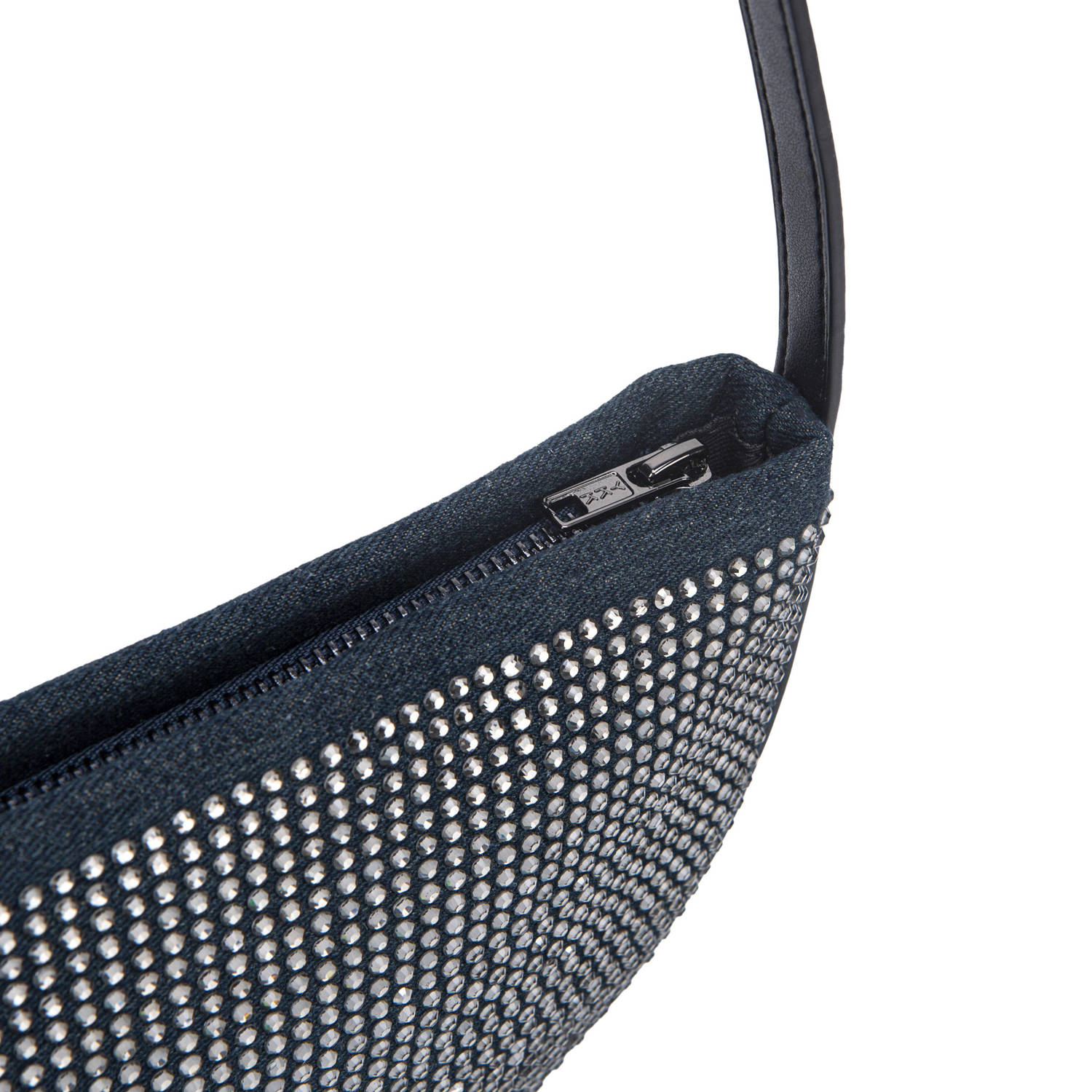 HVISK crossbody tas met strass Halo donkerblauw