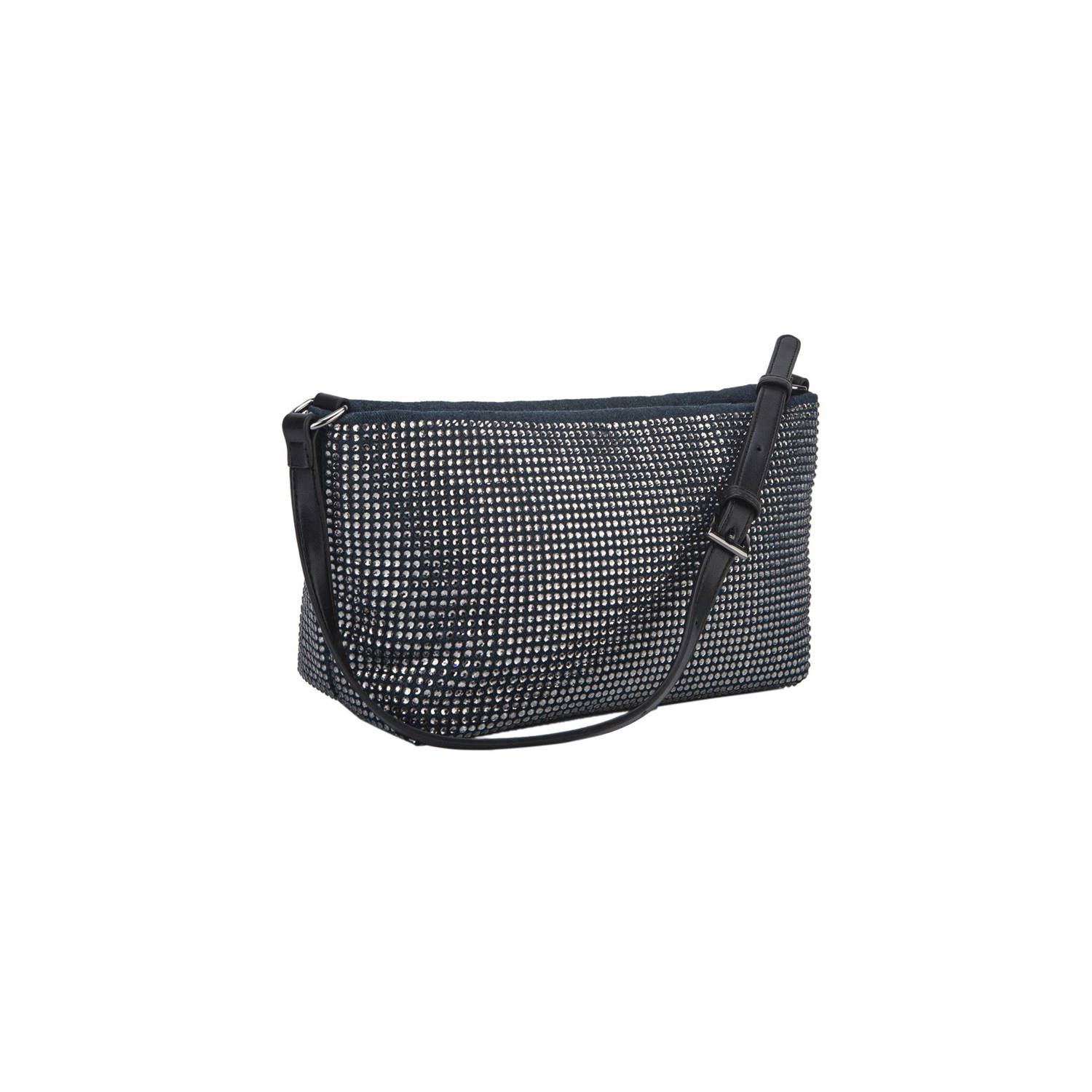 HVISK schoudertas met strass Gil donkerblauw