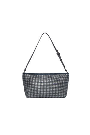  schoudertas met strass Gil donkerblauw