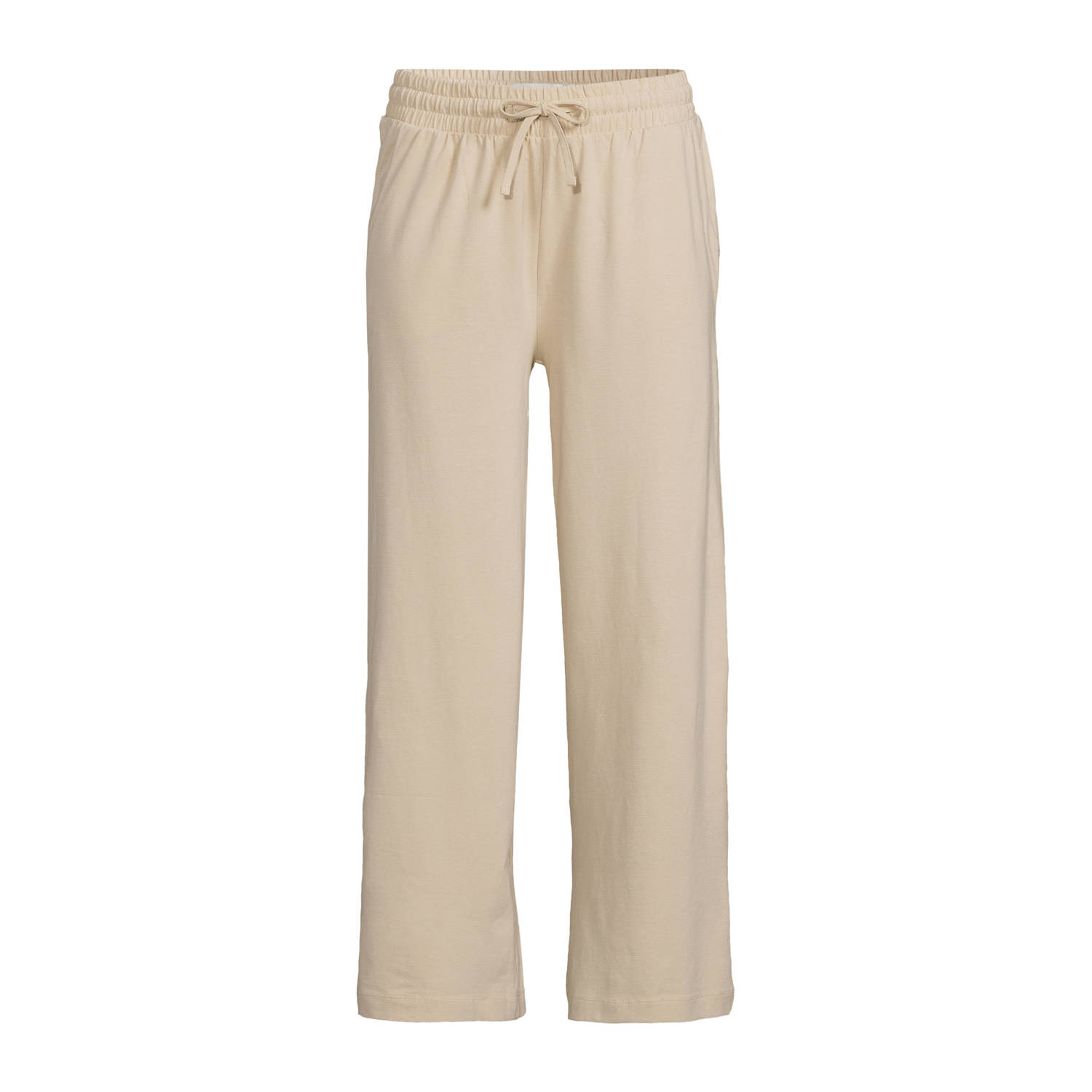 B.Young high waist wide leg broek zand