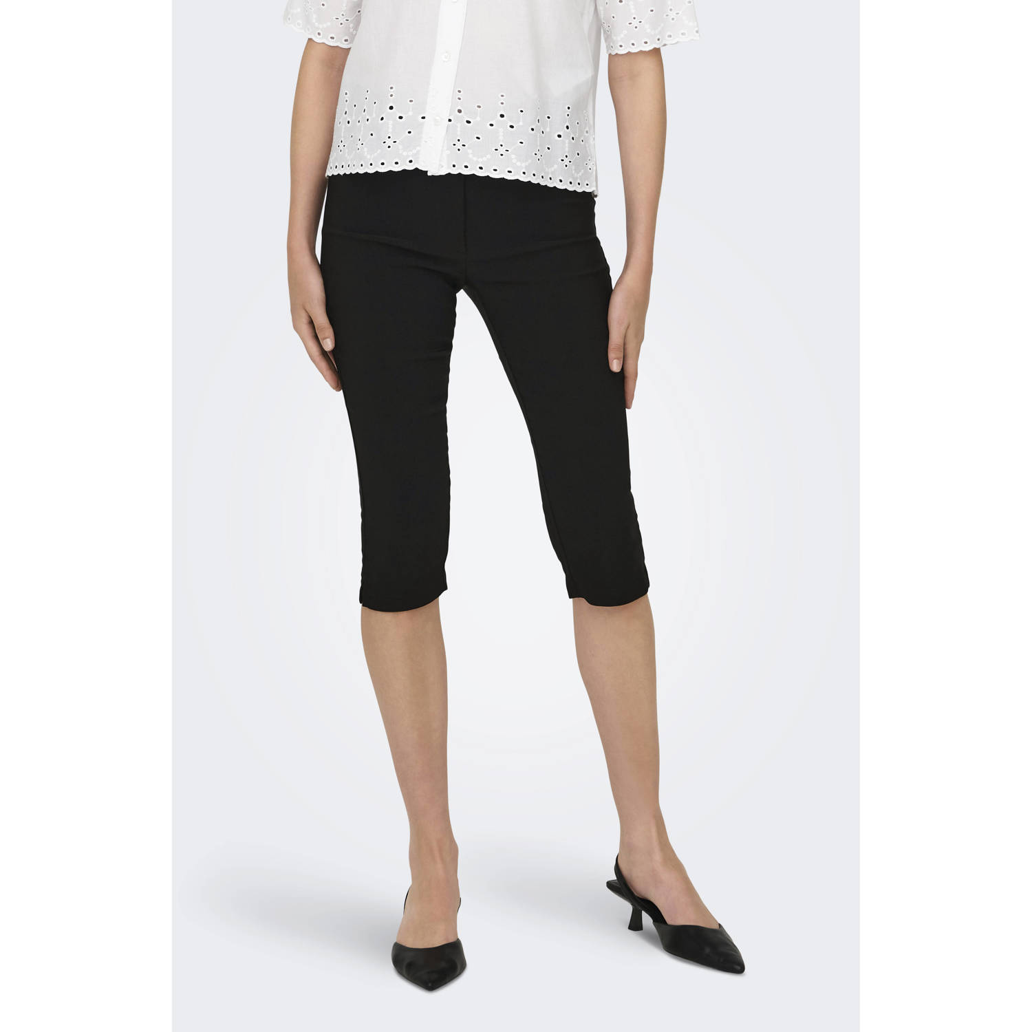 JDY regular fit broek TEXA zwart