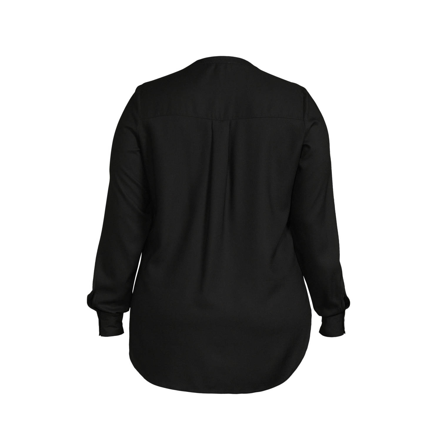 GREAT LOOKS blouse met V-hals zwart