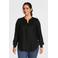 GREAT LOOKS blouse met V-hals zwart