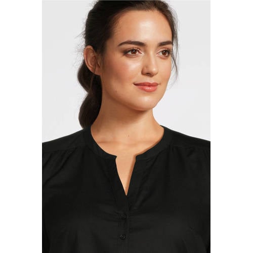 GREAT LOOKS blouse met V-hals zwart afbeelding