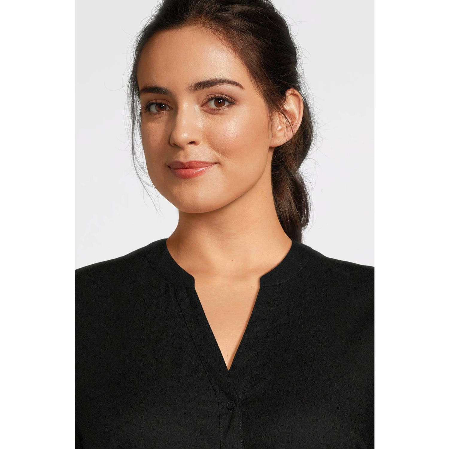 GREAT LOOKS lange blouse zwart