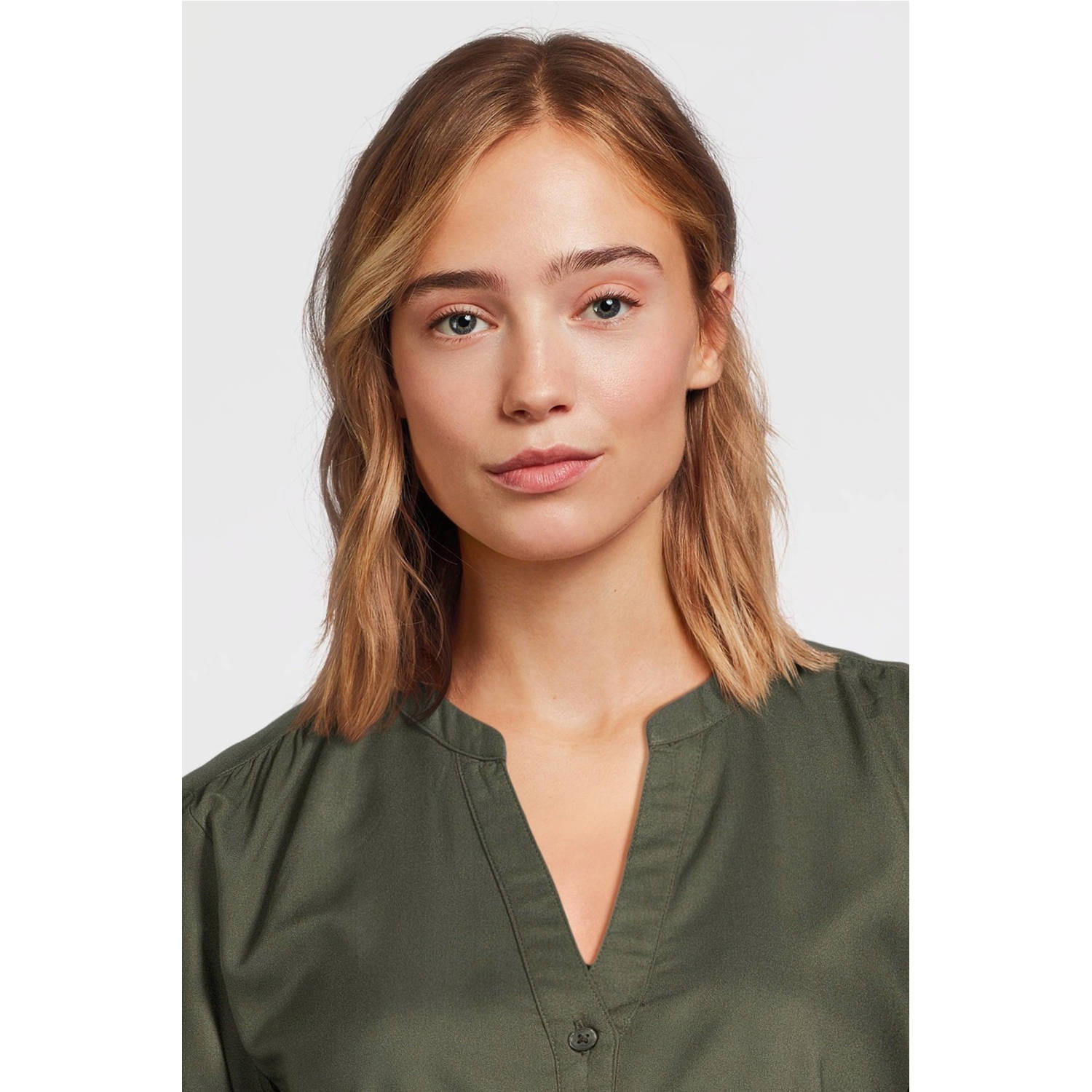 Imagine blouse met V-hals khaki