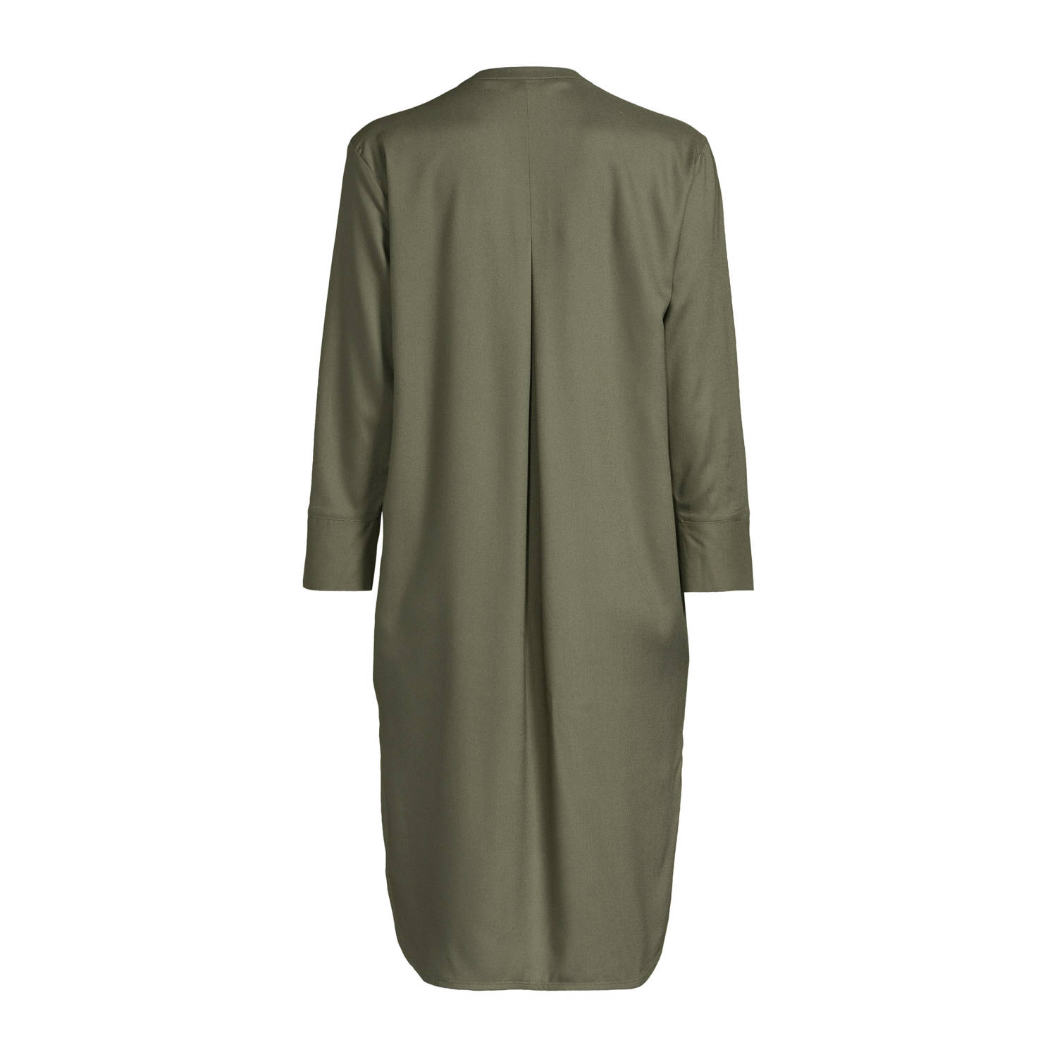 Imagine lange blouse met V-hals khaki
