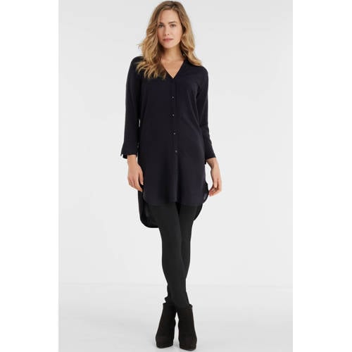 Imagine lange blouse met V-hals zwart afbeelding
