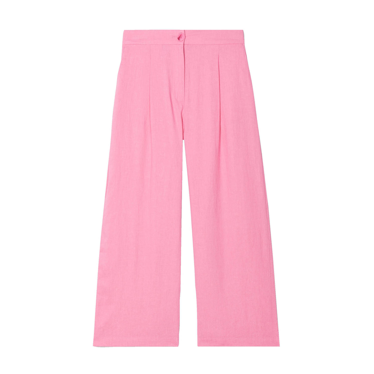 Cache cropped wide leg pantalon roze