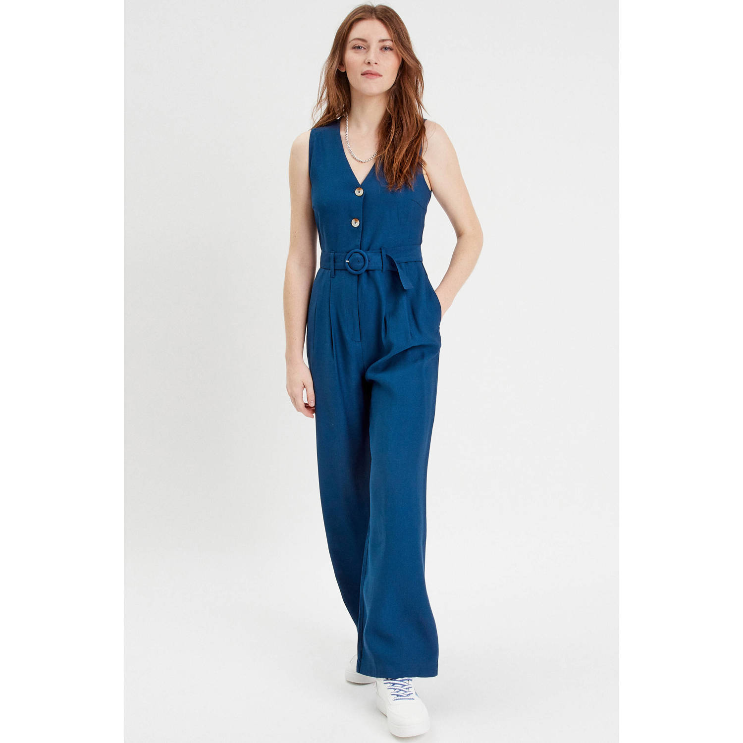 Cache wide leg jumpsuit blauw