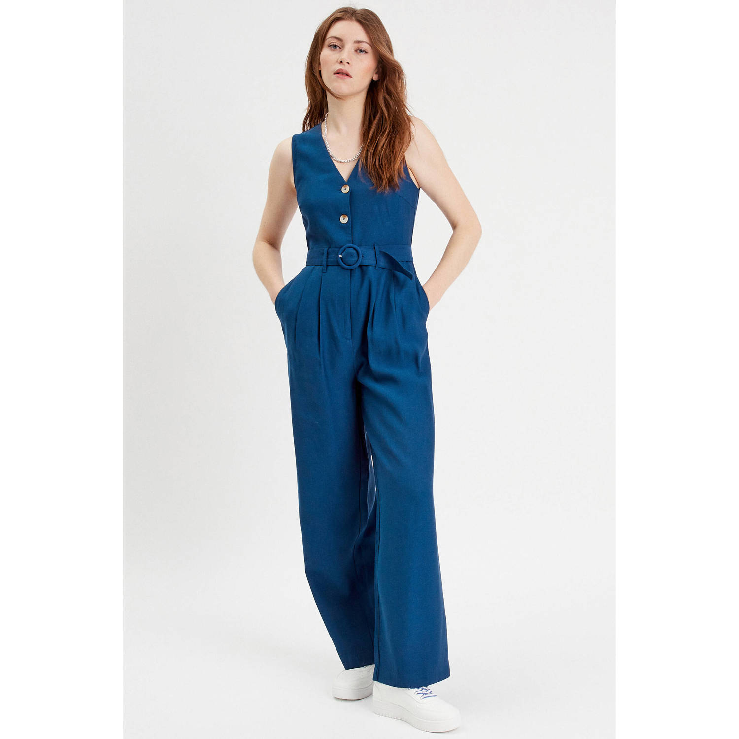 Cache wide leg jumpsuit blauw