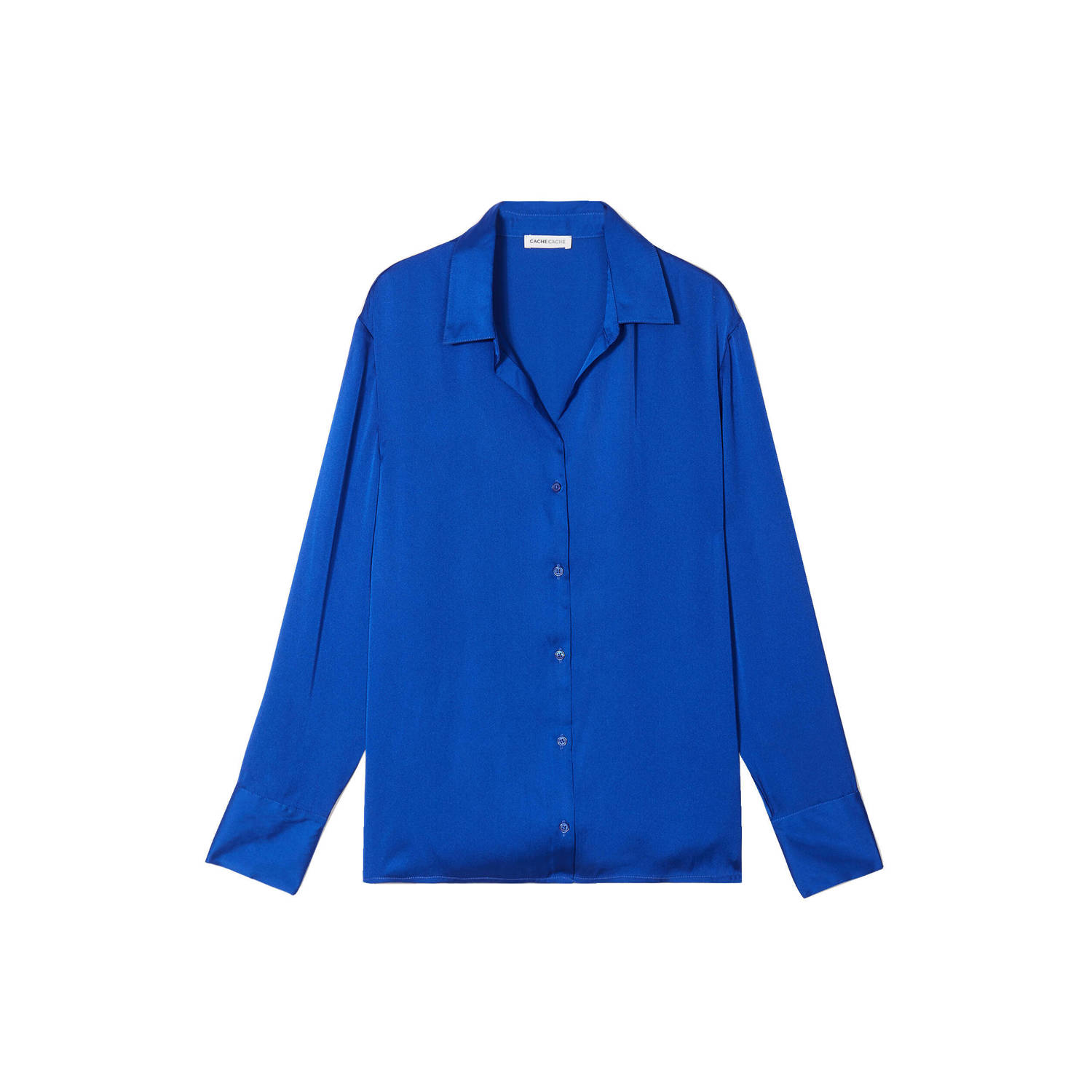Cache semi-transparante blouse blauw