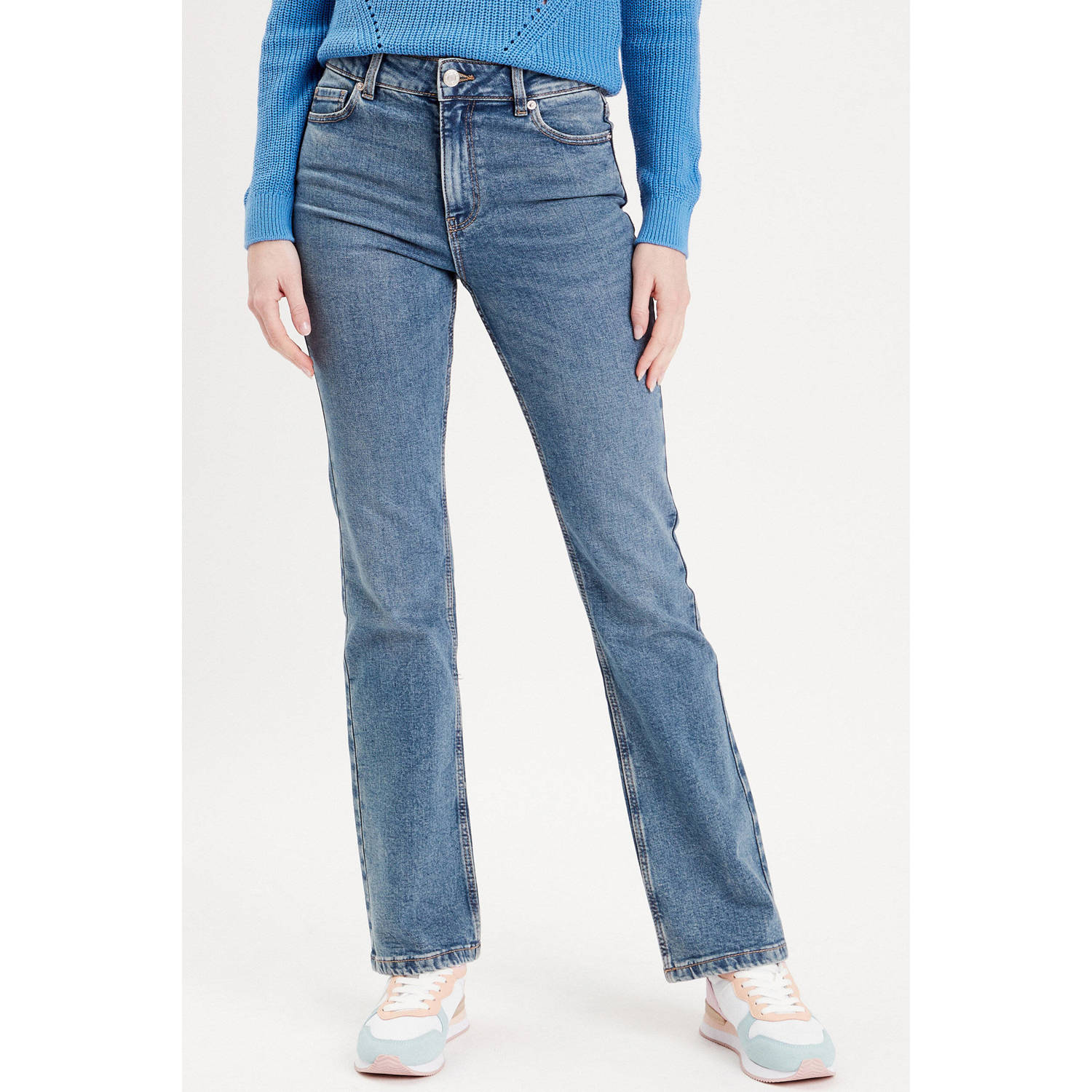 Cache bootcut jeans medium blue denim