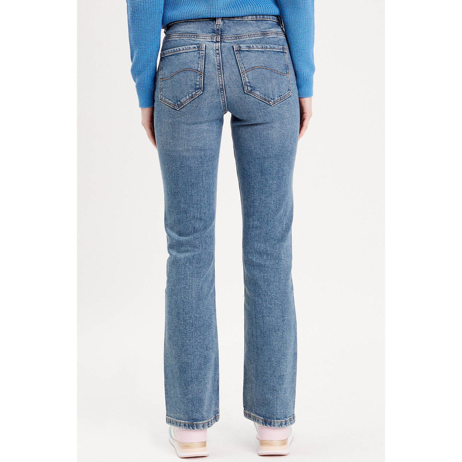 Cache bootcut jeans medium blue denim