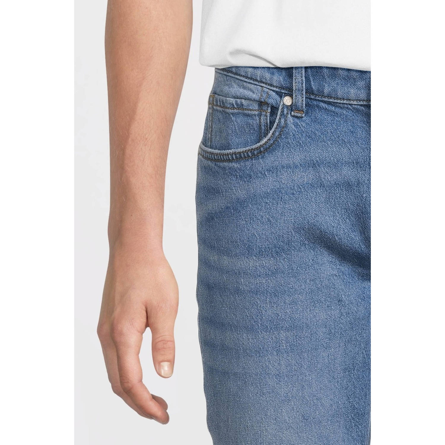 anytime slim fit jeans gewassen blauw