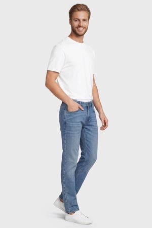 slim fit jeans gewassen blauw