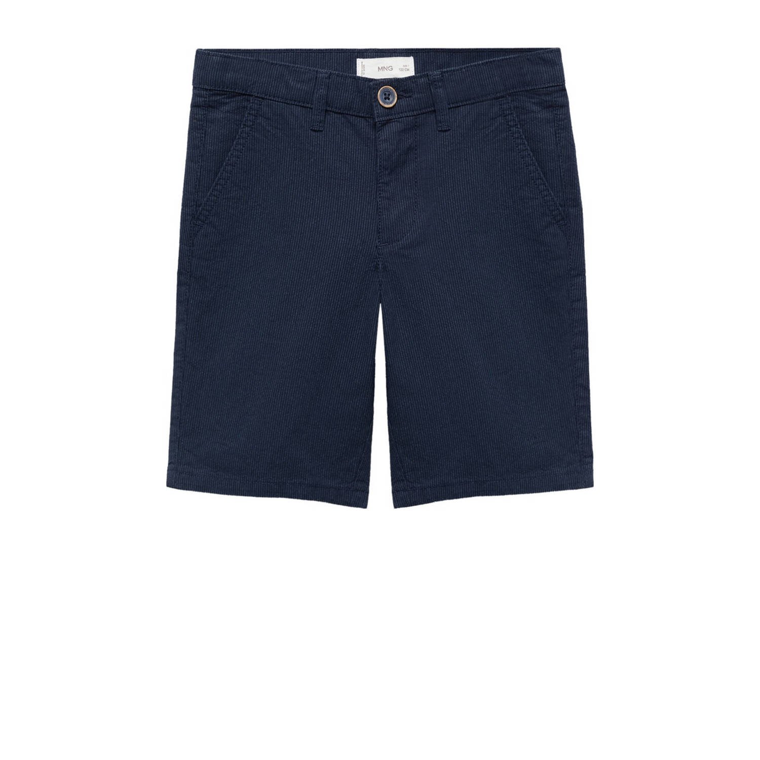 Mango Kids casual short donkerblauw Korte broek Jongens Katoen Effen 116