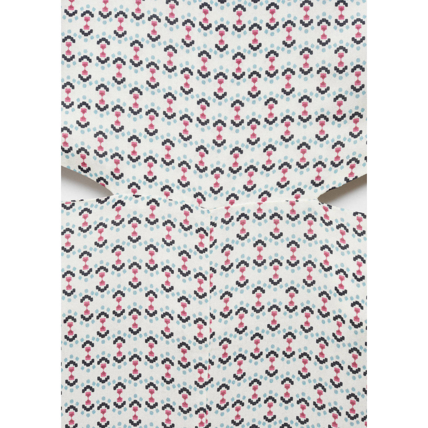 Mango Kids jumpsuit met all over print wit