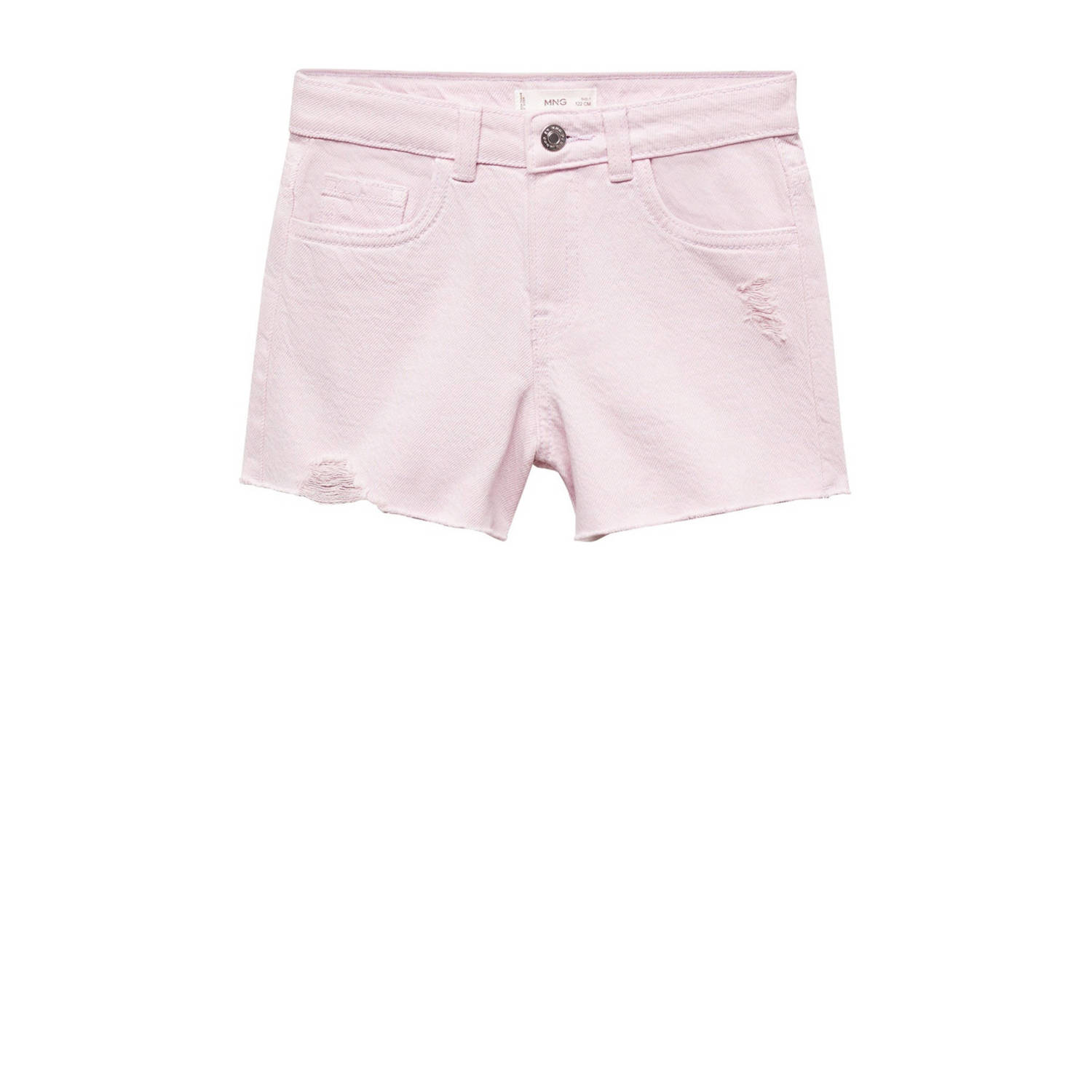 Mango Kids denim short roze Korte broek Effen 116